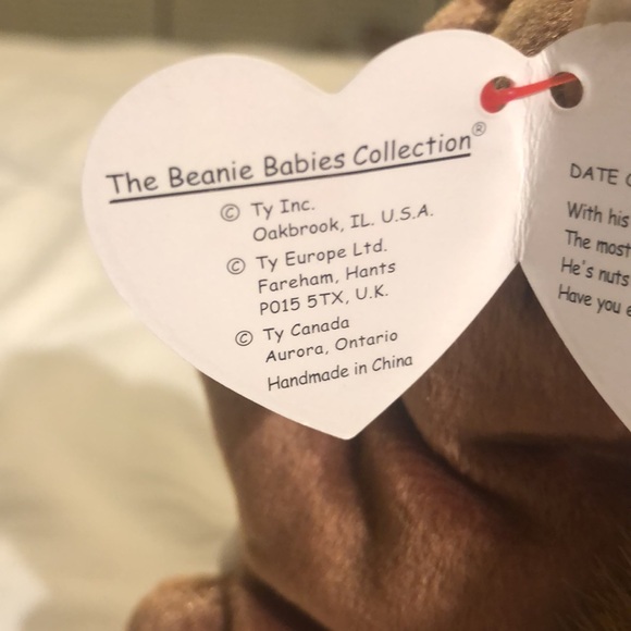 “Nuts” TY Beanie Baby, Brown Squirrel, Vintage Collectible 1996 - Picture 8 of 13